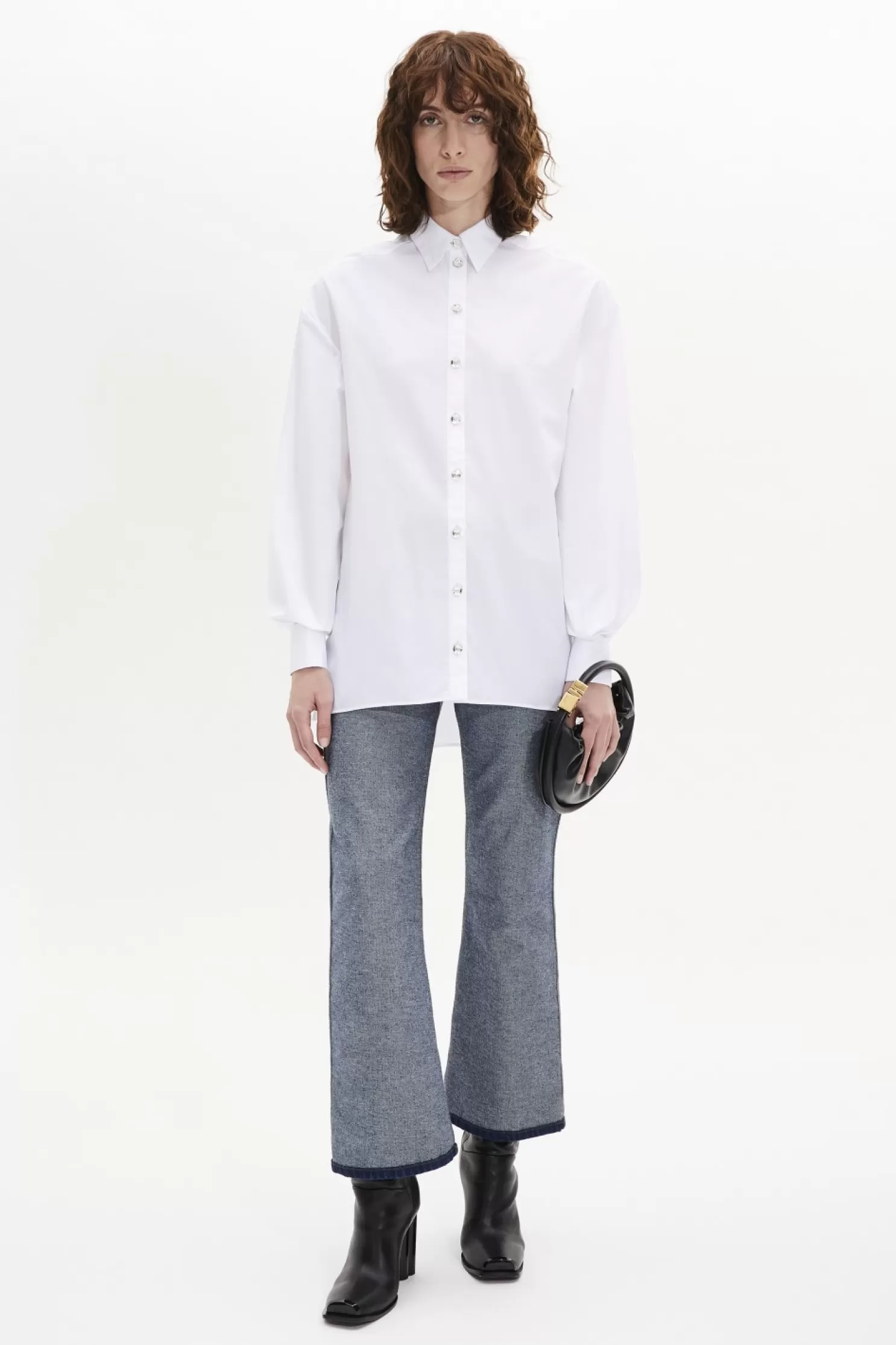 Outlet Sonia Rykiel Chemise En Popeline Blanc / Blanc