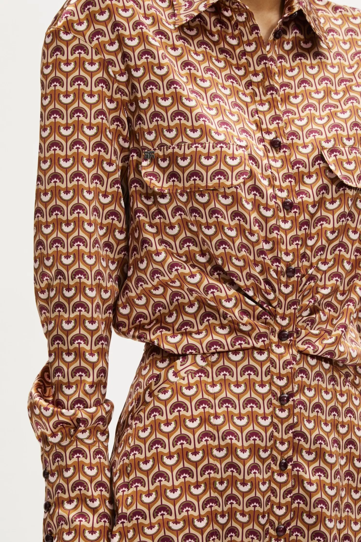 Cheap Sonia Rykiel Robe Midi A Quilles Motif Vintage Papyrus Rose / Rose